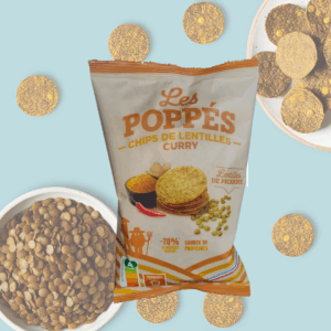 Chips de lentilles au curry, Les poppés